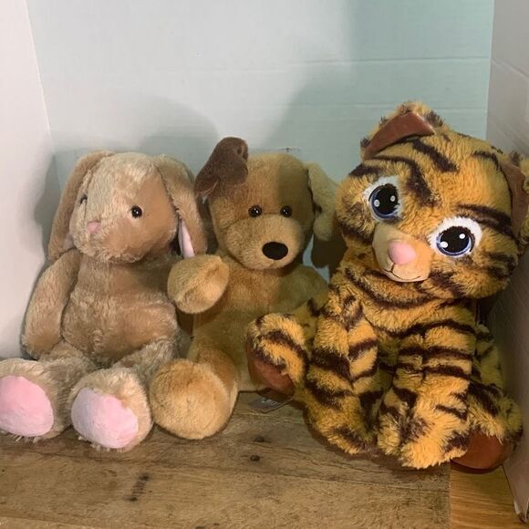 Build a bear cat bunny dog plush. Stuffed animal bundle - Picture 7 of 7